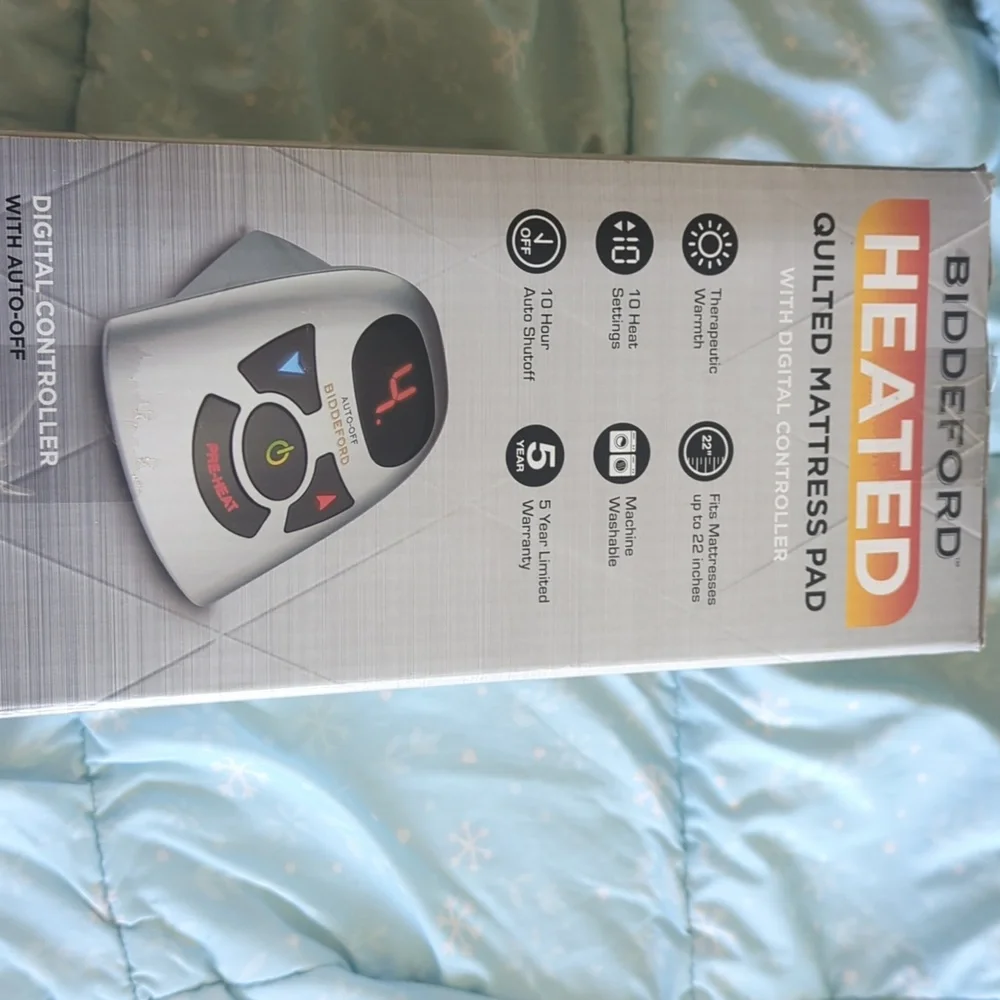 Heated Quilted Mattress Pad - White (Twin)